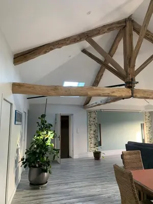 Coin salon dans l'établissement La fléchette - appartement entier climatisé 2 chambres - 100m2