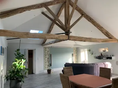Coin salon dans l'établissement La fléchette - appartement entier climatisé 2 chambres - 100m2