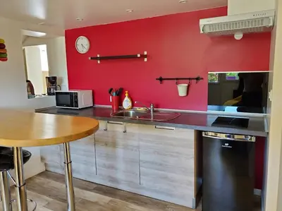 Cuisine ou kitchenette dans l'établissement La bastille 4