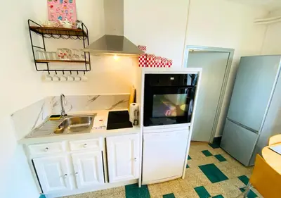 Cuisine ou kitchenette dans l'établissement Le Bellevue #2 - 5 personnes - Futuroscope -La Conciergerie