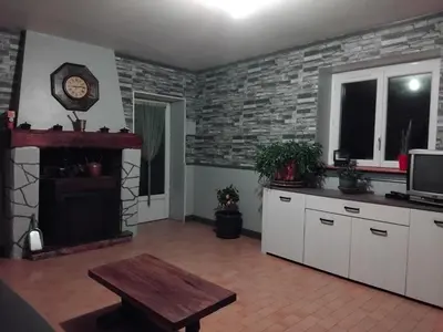 Cuisine ou kitchenette dans l'établissement Déconnection