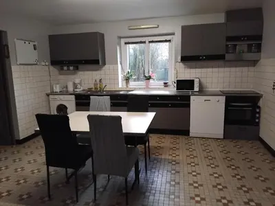 Cuisine ou kitchenette dans l'établissement Déconnection