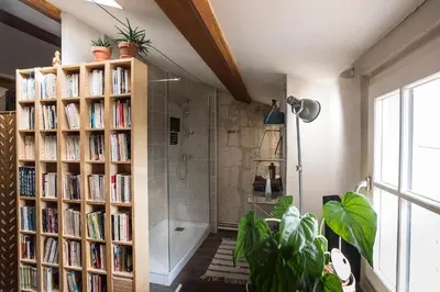 Salle de bains dans l'établissement Les Jardins suspendus