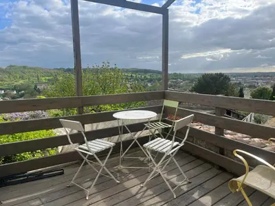 Balcon ou terrasse dans l'établissement Les Jardins suspendus
