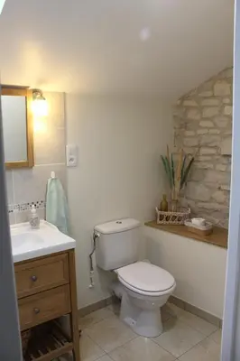 Salle de bains dans l'établissement La Douce Charentaise