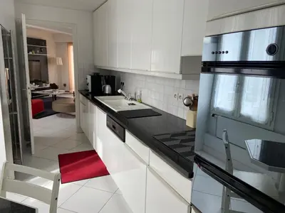 Cuisine ou kitchenette dans l'établissement La Rose des vents
