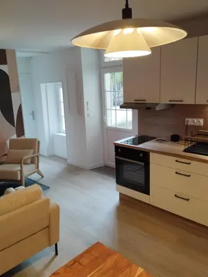 Cuisine ou kitchenette dans l'établissement La petite Madeleine