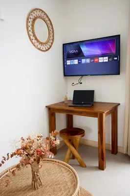 Télévision ou salle de divertissement dans l'établissement L'Eco Studio - Vue Panoramique