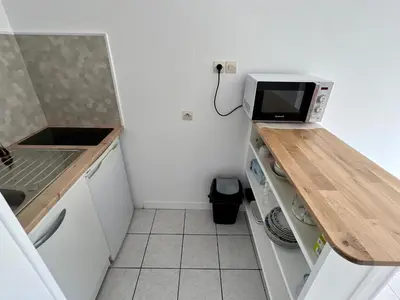 Cuisine ou kitchenette dans l'établissement Chez Laurie et Xavier studio 3