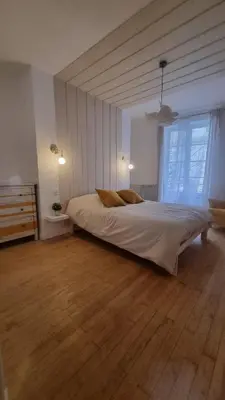 Un ou plusieurs lits dans un hébergement de l'établissement Appartement neuf avec garage + fibre