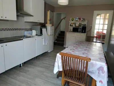 Cuisine ou kitchenette dans l'établissement Gite du lavoir
