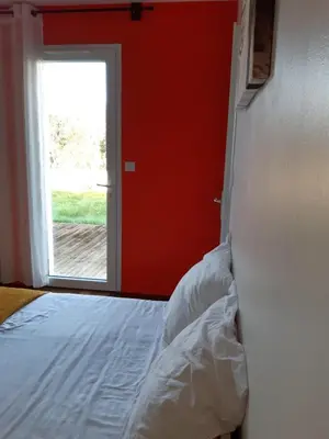 Un ou plusieurs lits dans un hébergement de l'établissement Verdure et calme proche ville