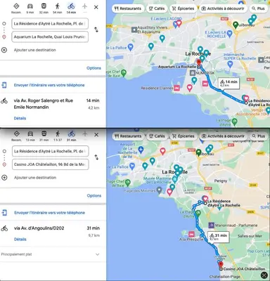 Plan de l'établissement A -15min à Vélo du vieux Port La Rochelle 2