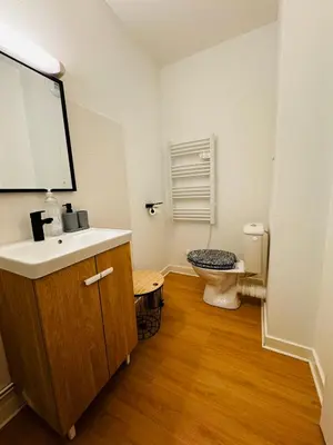 Salle de bains dans l'établissement Appartement Bird II proche centre gare, parking