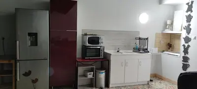 Cuisine ou kitchenette dans l'établissement GÎTE Flodid