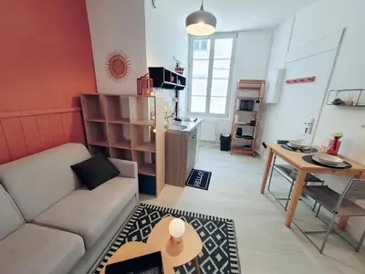 Cuisine ou kitchenette dans l'établissement Studio hypercentre proche Vieux Marché