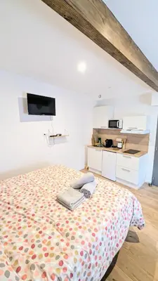 Cuisine ou kitchenette dans l'établissement BLD-Location