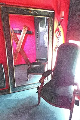 Coin salon dans l'établissement Love Room 