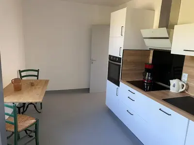 Cuisine ou kitchenette dans l'établissement Appartement T4 et Parking à 3km du Futuroscope