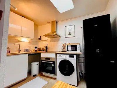 Cuisine ou kitchenette dans l'établissement Le Petit Ré, Garage privé, Terrasse, Hyper centre