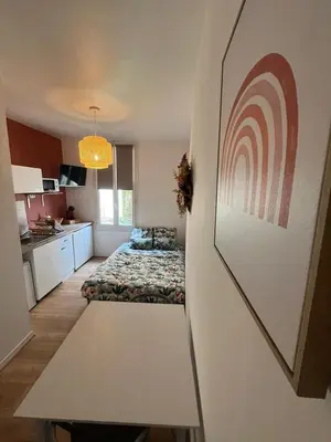 Cuisine ou kitchenette dans l'établissement Studio calme plein centre