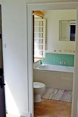 Salle de bains dans l'établissement Gite Du Jardin
