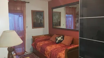 Un ou plusieurs lits dans un hébergement de l'établissement Charmante maison pour vos vacances
