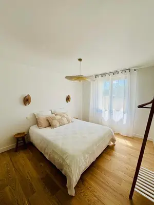 Un ou plusieurs lits dans un hébergement de l'établissement La Petite Maison du Quai - face à la sèvre