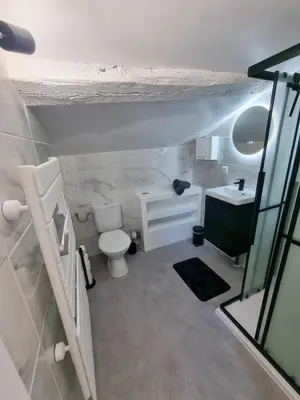 Salle de bains dans l'établissement Duplex Le Chai de l'Abreuvoir