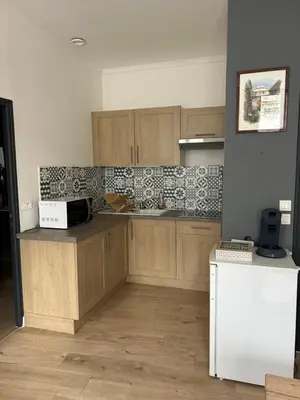 Cuisine ou kitchenette dans l'établissement Chez Noémie