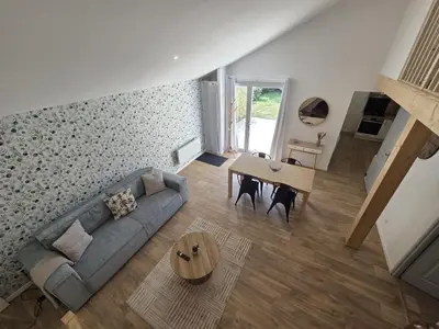 Coin salon dans l'établissement Au son de l'eau