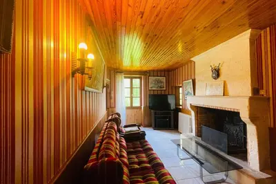 Coin salon dans l'établissement Maison de campagne