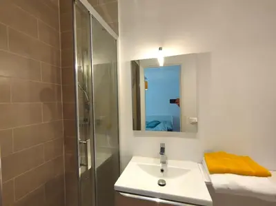 Salle de bains dans l'établissement Le Floride Jolie studio à Poitiers FIBRE