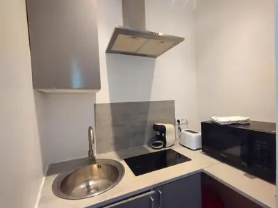 Cuisine ou kitchenette dans l'établissement Le Floride Jolie studio à Poitiers FIBRE