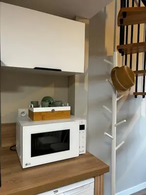 Cuisine ou kitchenette dans l'établissement L'arbre de soie Futuroscope Acacia