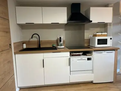 Cuisine ou kitchenette dans l'établissement L'arbre de soie Futuroscope Acacia