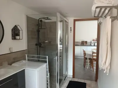 Salle de bains dans l'établissement Chez Mamisa