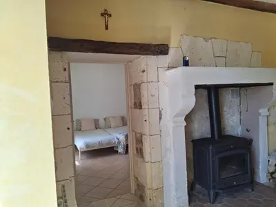 Un ou plusieurs lits dans un hébergement de l'établissement Les Volets Verts, ROUSSINES, CHARENTE, 16310 FRANCE