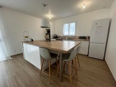 Cuisine ou kitchenette dans l'établissement Pavillon 
