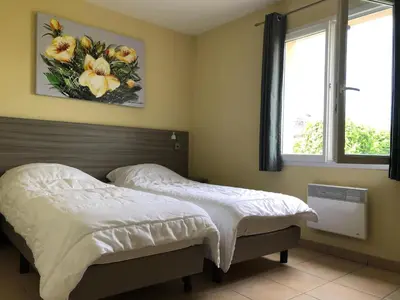 Un ou plusieurs lits dans un hébergement de l'établissement Villa in Parthenay with Bubble Bath