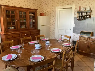 Cuisine ou kitchenette dans l'établissement Le petit gite du theil au servant
