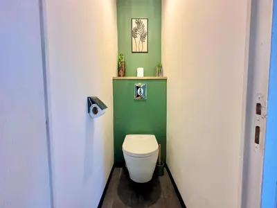 Salle de bains dans l'établissement l'Atypique Jungle - Hyper Centre - Refait à neuf
