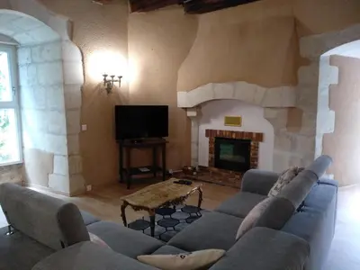 Coin salon dans l'établissement La tour du logis