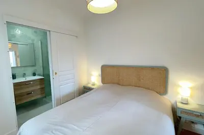 Un ou plusieurs lits dans un hébergement de l'établissement La Corderie - Appartement sur le Quai aux Vivres