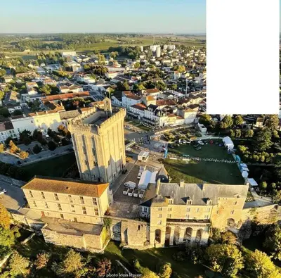 Vue générale sur Pons ou vue de la ville depuis l'hôtel