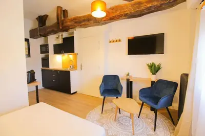 Télévision ou salle de divertissement dans l'établissement G5 Appartement Climatisé Centre Angouleme