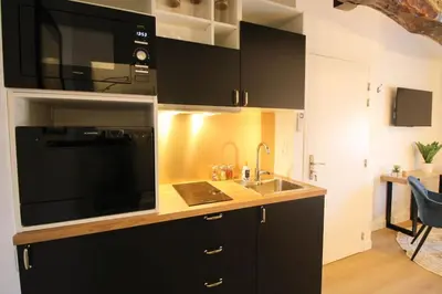 Cuisine ou kitchenette dans l'établissement G5 Appartement Climatisé Centre Angouleme