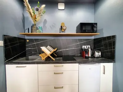 Cuisine ou kitchenette dans l'établissement Saint Jean - La Rivière- T2 tout neuf