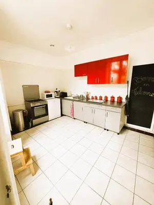 Cuisine ou kitchenette dans l'établissement Gîte des Débats