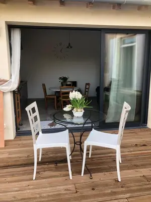 Balcon ou terrasse dans l'établissement La Grange de la Brousse